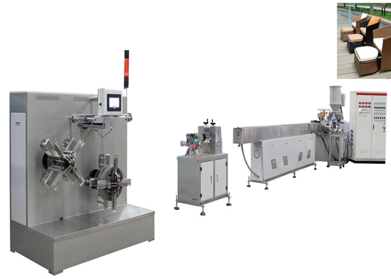 Chaîne de production en plastique de profil de rotin différent de la couleur pp capacité de 20~50kg/H