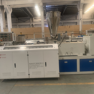 Good price Double machine en plastique conique de tuyau de boudineuse à vis 45RPM en ligne